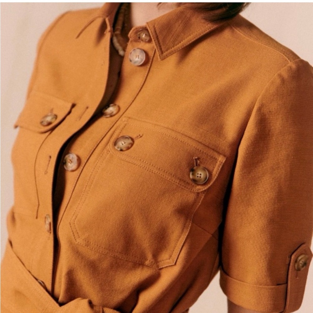 Sezane camel colored Jackie Dress - Picture 3 of 6